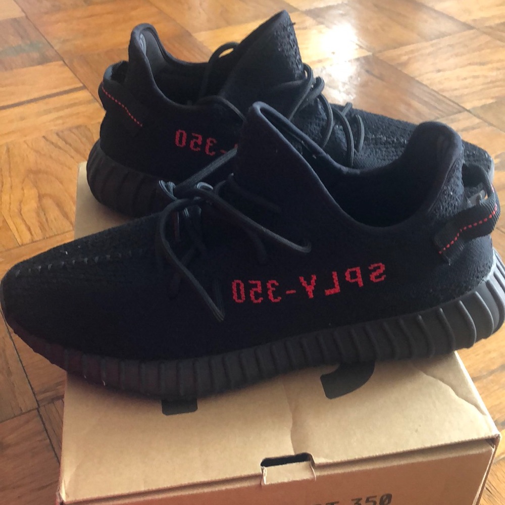 UA Bred yeezy 350s